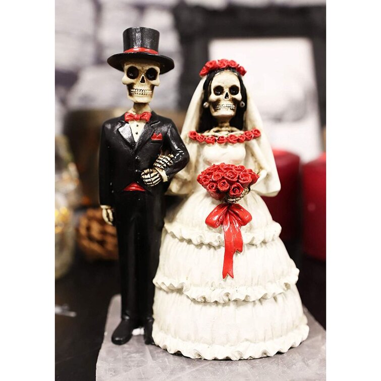 Design Toscano Day of the Dead Skeleton Bride and Groom Statue-